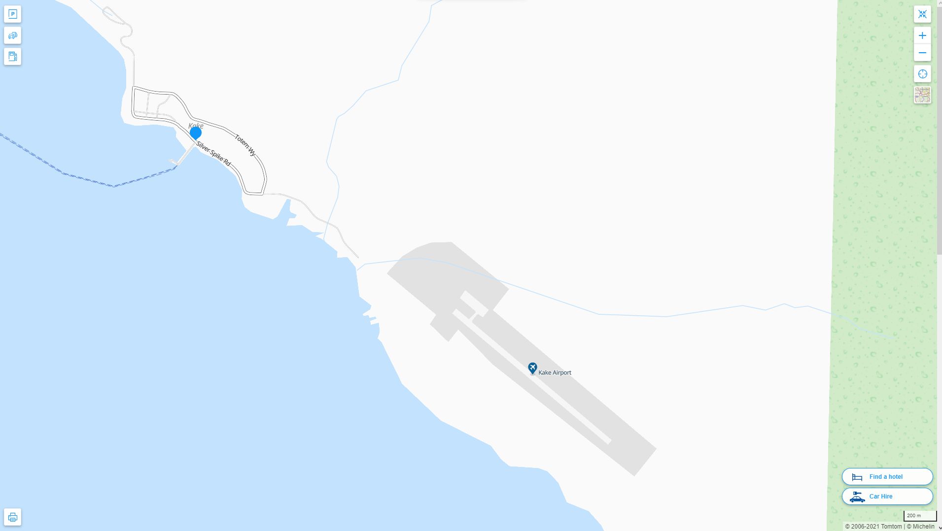 Kake Alaska Highway and Road Map